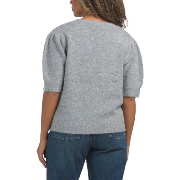 LA BIZ Puff Quarter Sleeve Pull Over Sweater - Picture 3 of 3